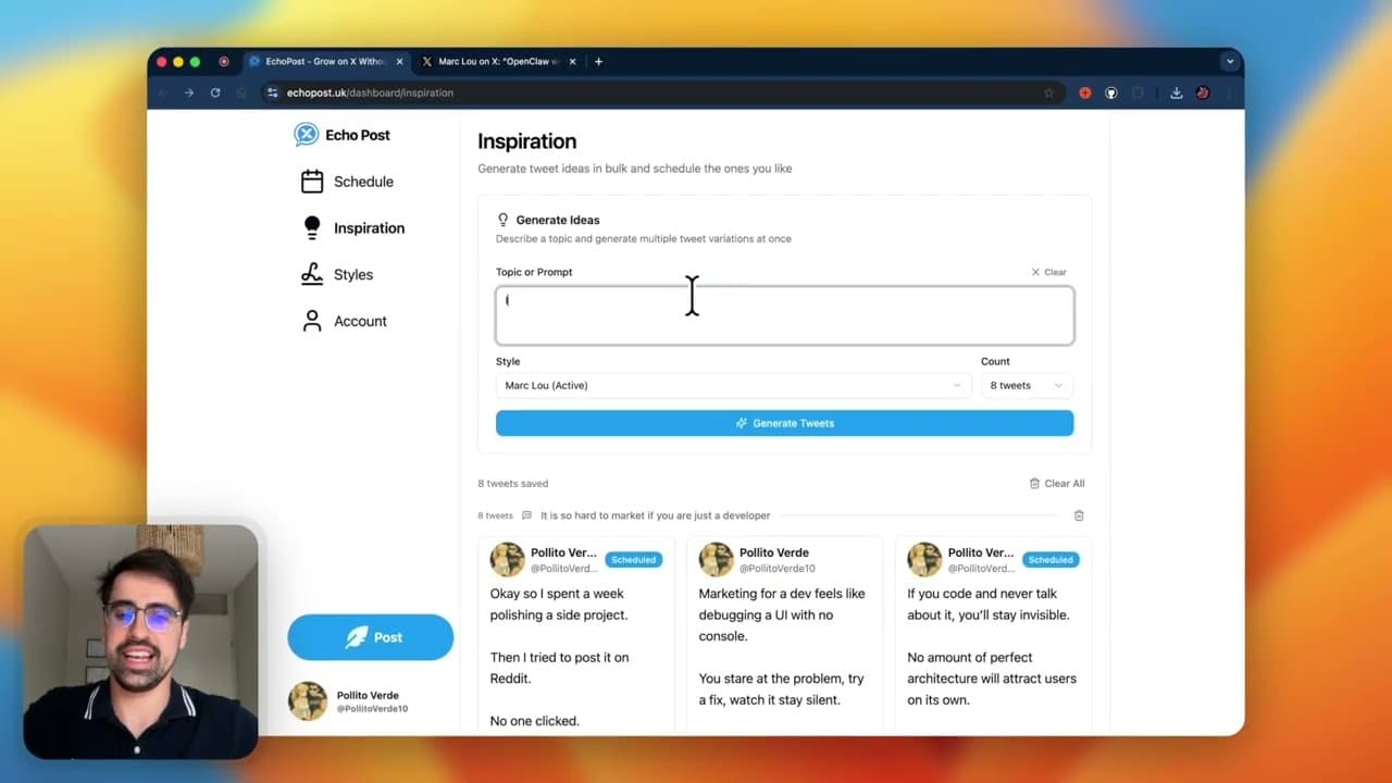 EchoPost demo video thumbnail